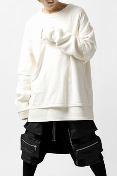 画像をギャラリービューアに読み込む, A.F ARTEFACT &quot;Trunk-Show&quot; LAYERED TOPS / COTTON KNIT + LIGHT JERSEY (IVORY)