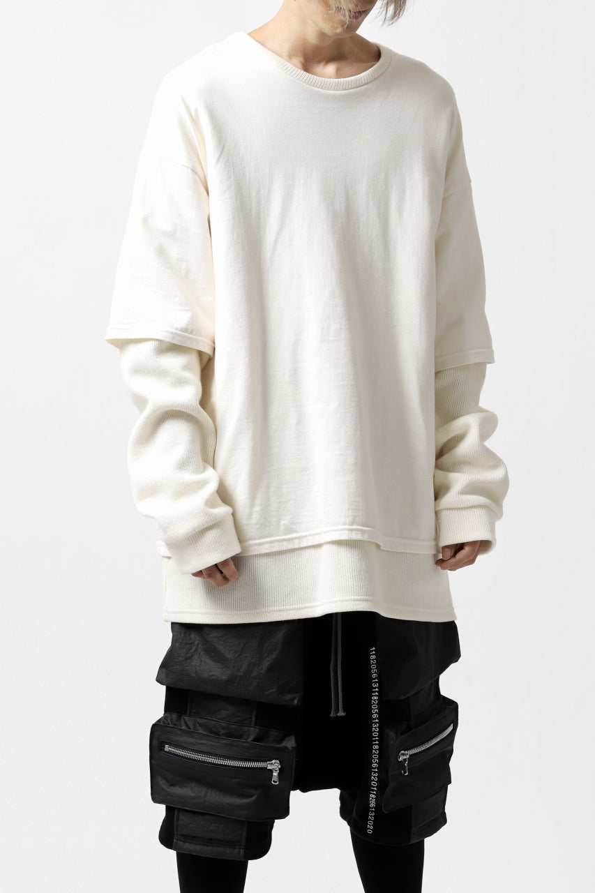 A.F ARTEFACT "Trunk-Show" LAYERED TOPS / COTTON KNIT + LIGHT JERSEY (IVORY)