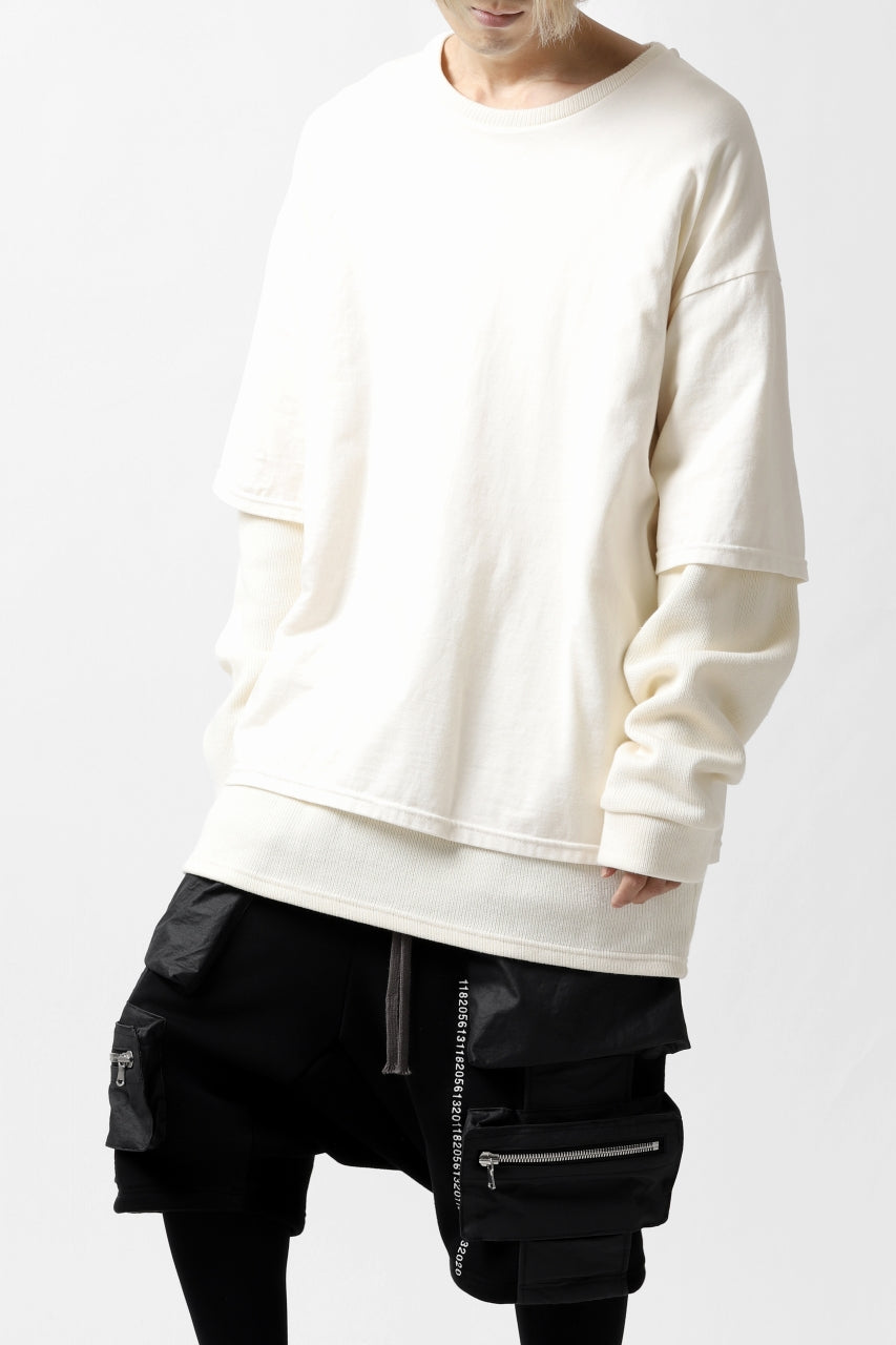 A.F ARTEFACT "Trunk-Show" LAYERED TOPS / COTTON KNIT + LIGHT JERSEY (IVORY)