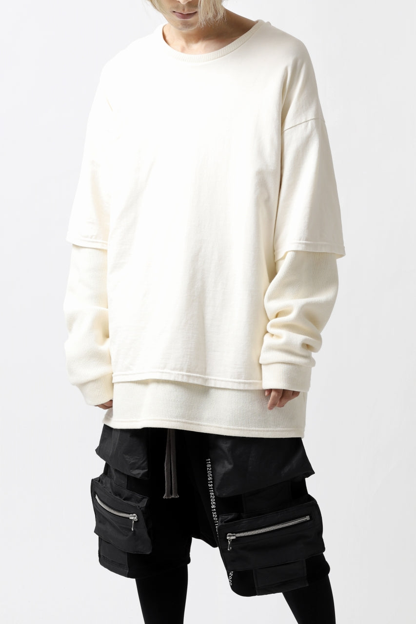 A.F ARTEFACT "Trunk-Show" LAYERED TOPS / COTTON KNIT + LIGHT JERSEY (IVORY)