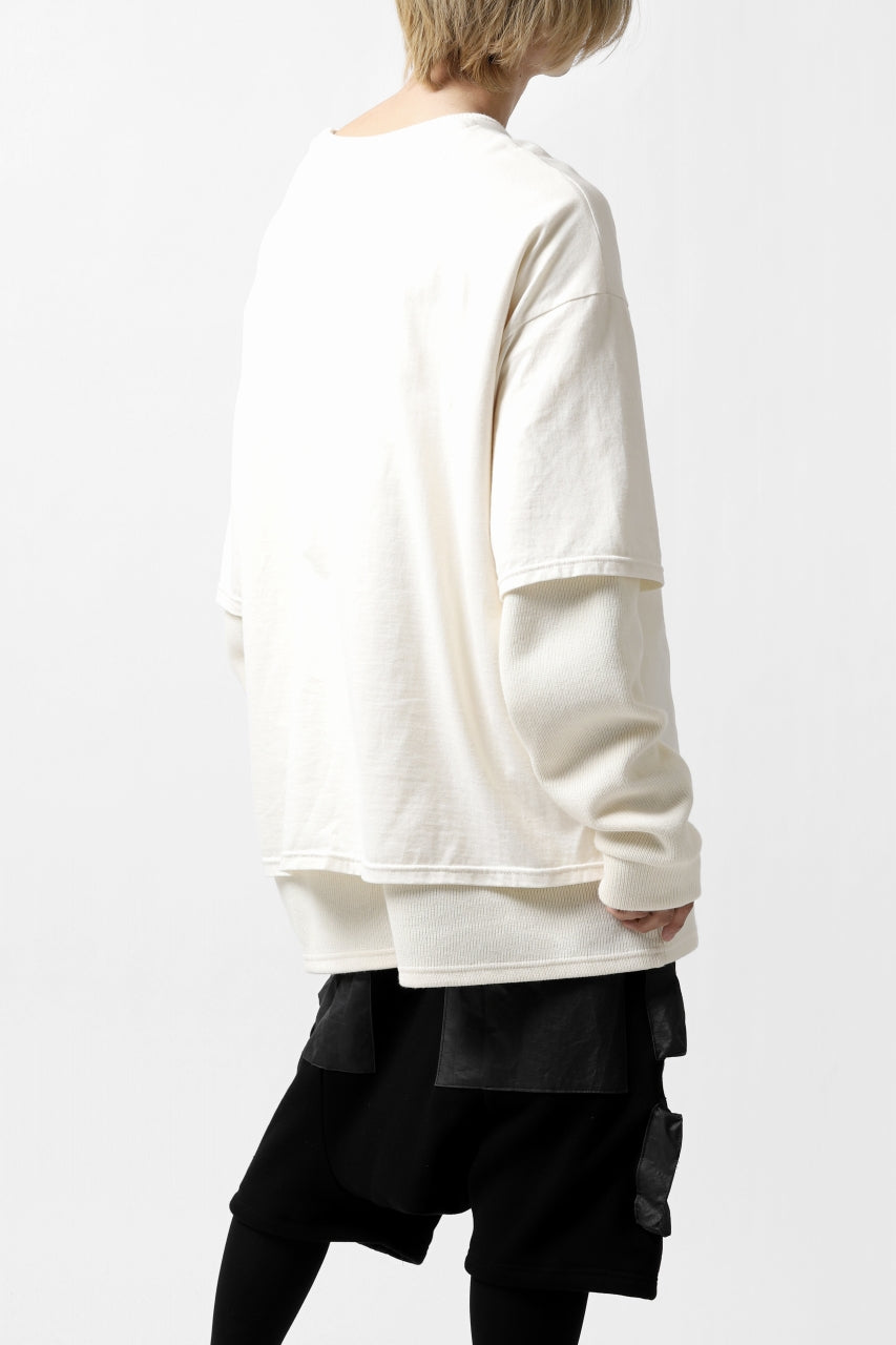 A.F ARTEFACT "Trunk-Show" LAYERED TOPS / COTTON KNIT + LIGHT JERSEY (IVORY)