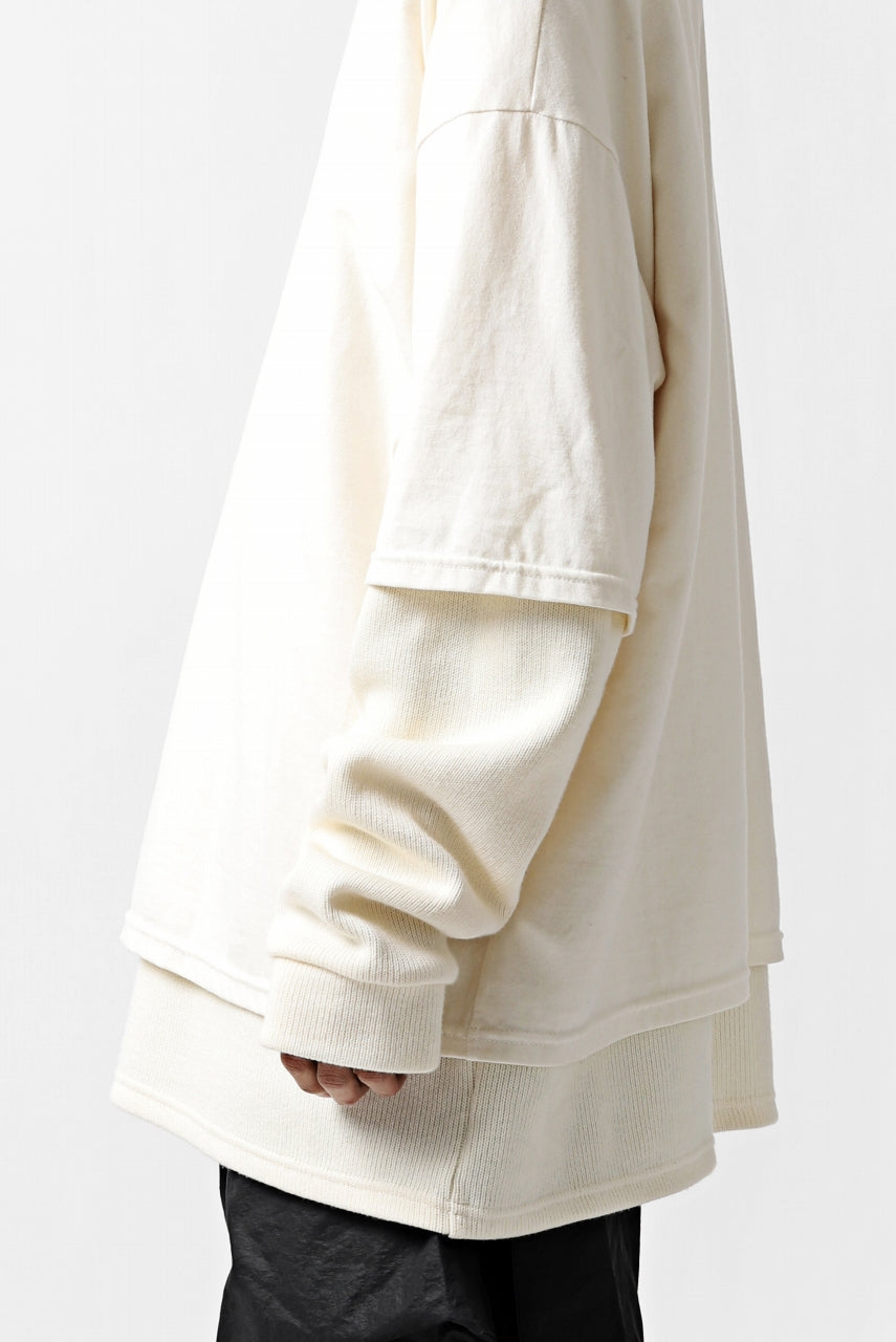 A.F ARTEFACT "Trunk-Show" LAYERED TOPS / COTTON KNIT + LIGHT JERSEY (IVORY)