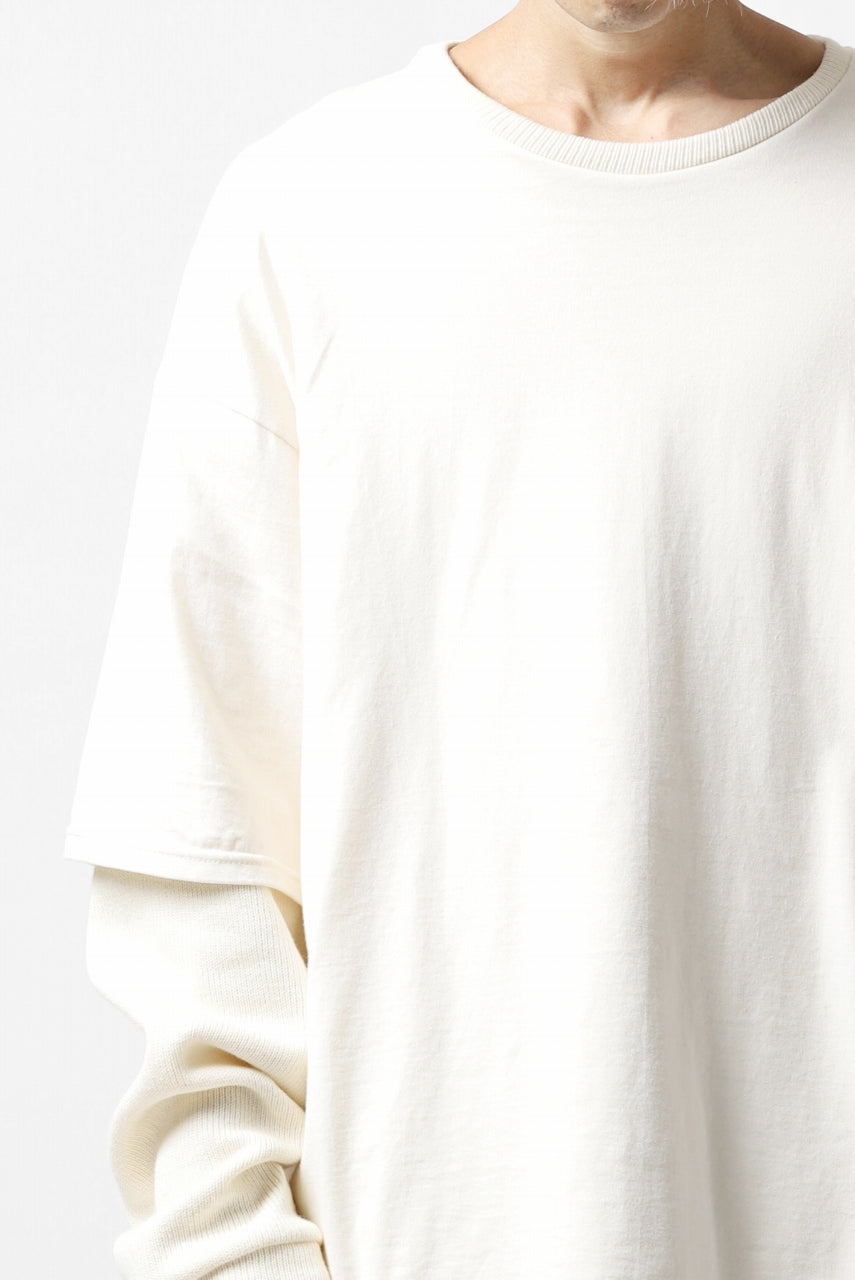 A.F ARTEFACT "Trunk-Show" LAYERED TOPS / COTTON KNIT + LIGHT JERSEY (IVORY)