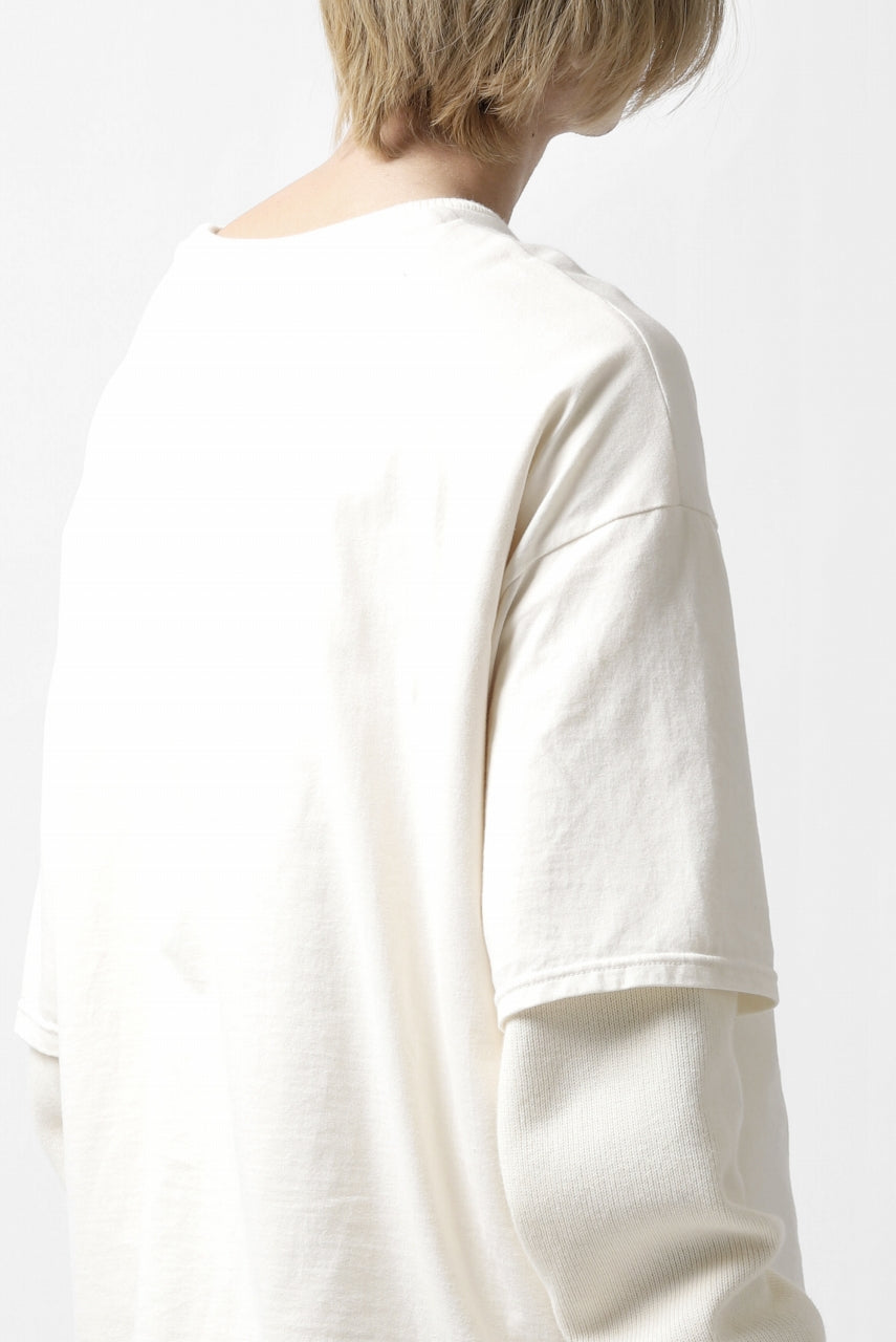 A.F ARTEFACT "Trunk-Show" LAYERED TOPS / COTTON KNIT + LIGHT JERSEY (IVORY)