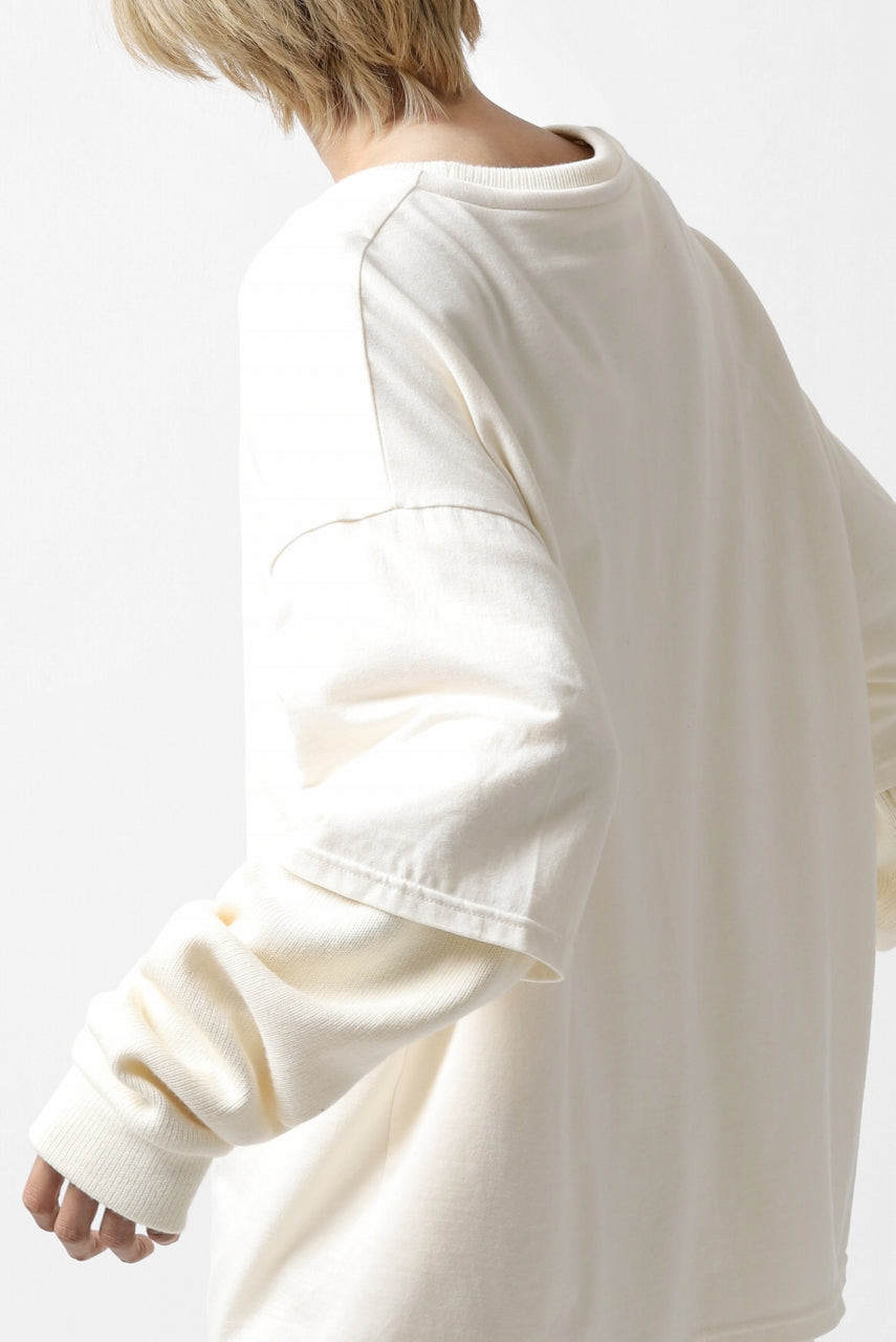 A.F ARTEFACT "Trunk-Show" LAYERED TOPS / COTTON KNIT + LIGHT JERSEY (IVORY)