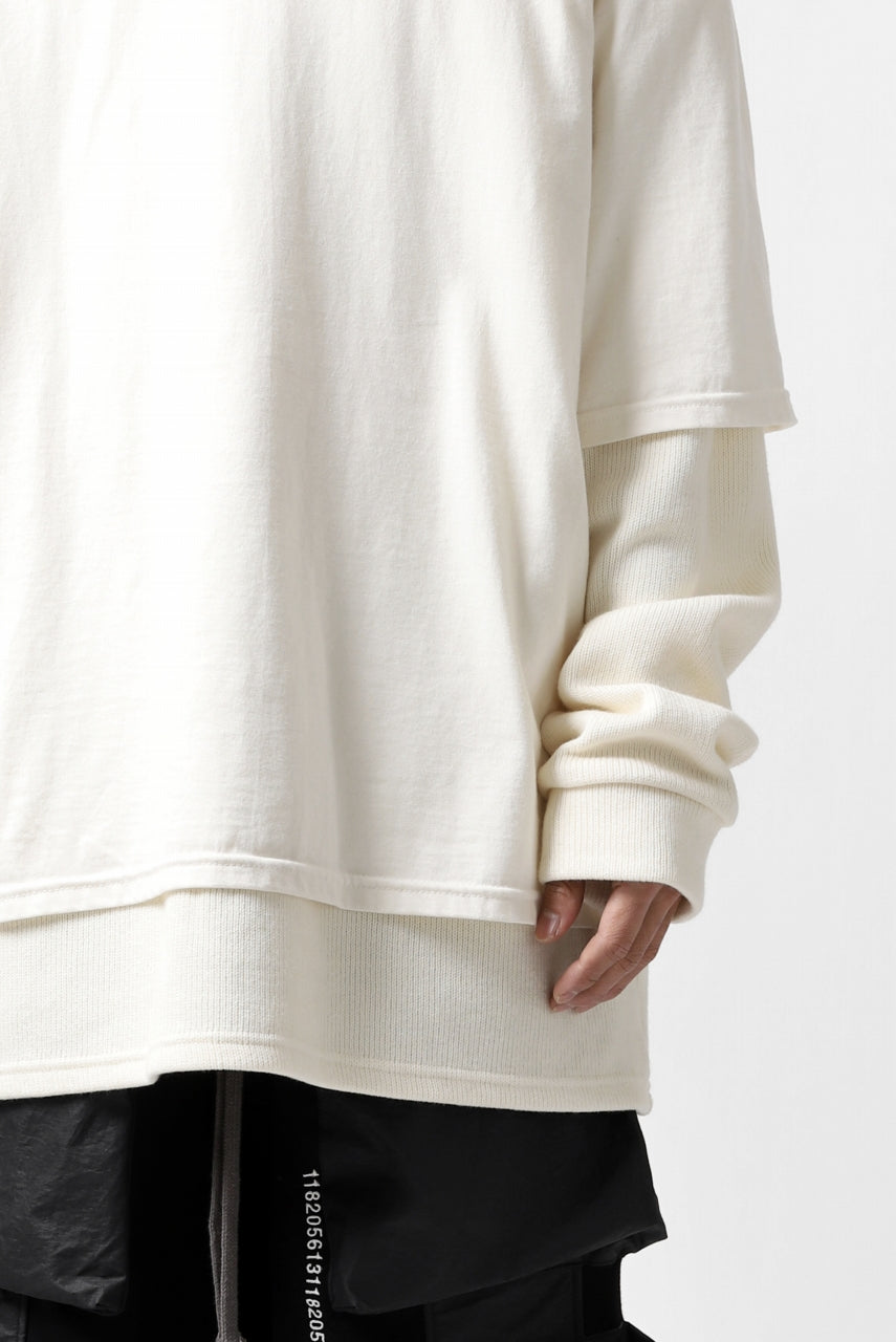 A.F ARTEFACT "Trunk-Show" LAYERED TOPS / COTTON KNIT + LIGHT JERSEY (IVORY)