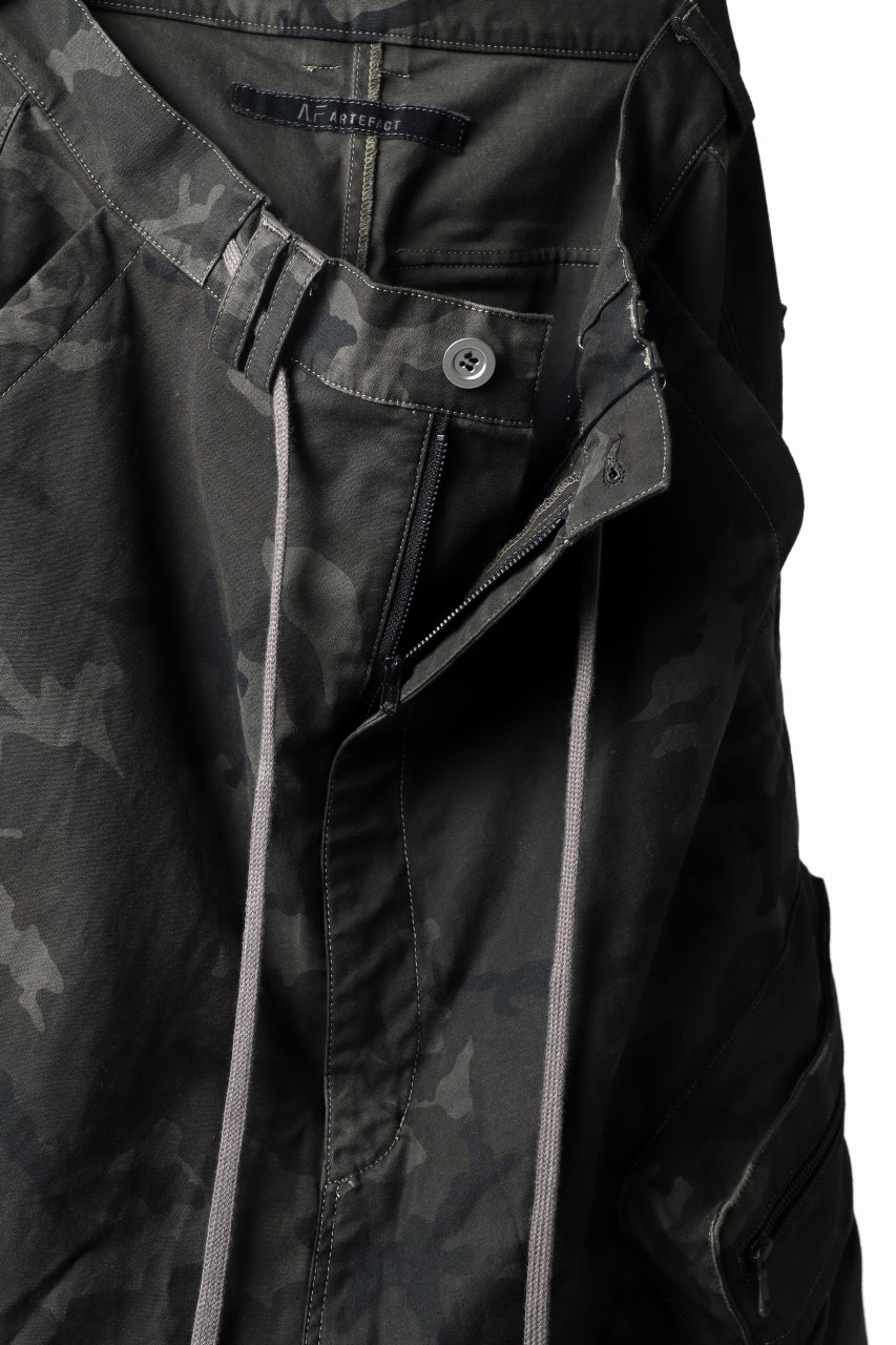 Load image into Gallery viewer, A.F ARTEFACT &quot;Trunk-Show&quot; MILITARY WIDE CARGO PANTS / SUMI DYED WOVEN (CAMO)