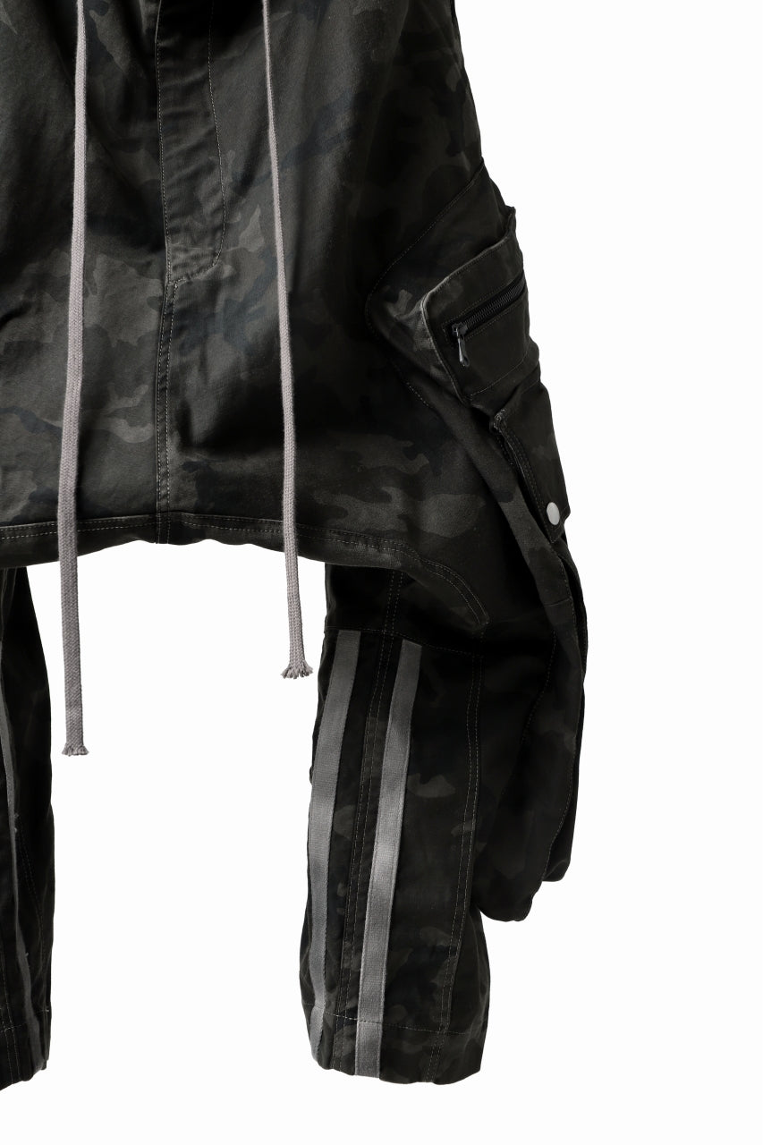 A.F ARTEFACT "Trunk-Show" MILITARY WIDE CARGO PANTS / SUMI DYED WOVEN (CAMO)