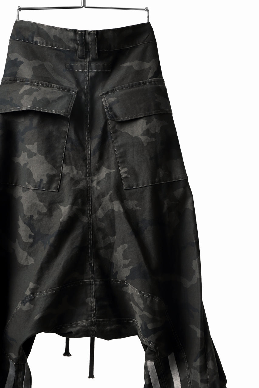 A.F ARTEFACT "Trunk-Show" MILITARY WIDE CARGO PANTS / SUMI DYED WOVEN (CAMO)