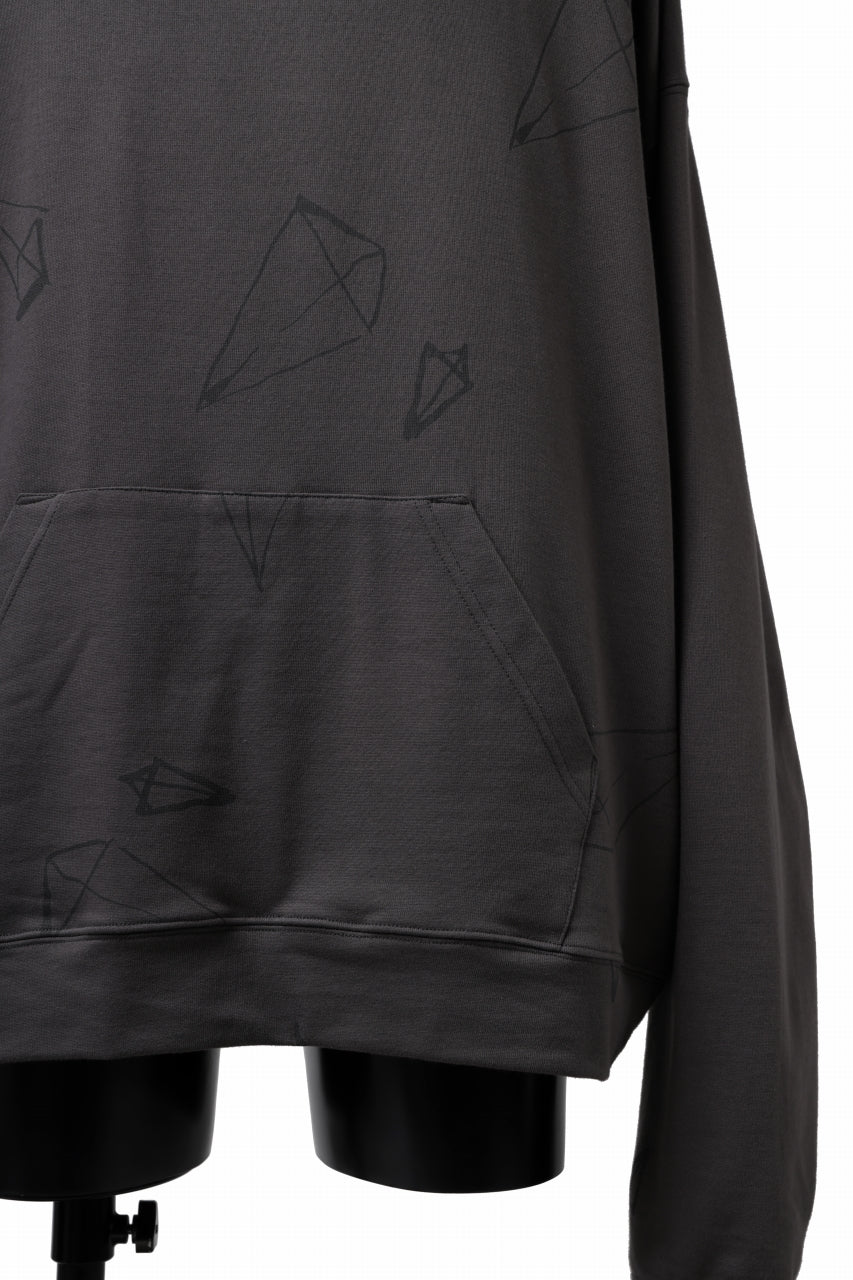 Load image into Gallery viewer, A.F ARTEFACT PYRA PATTERN PRINT SWEAT HOODIE (GREY)