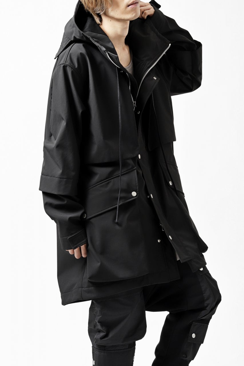 画像をギャラリービューアに読み込む, A.F ARTEFACT &quot;Trunk-Show&quot; LIGHT-WARMER MODS COAT / FLEECE BONDING NYLON (BLACK)