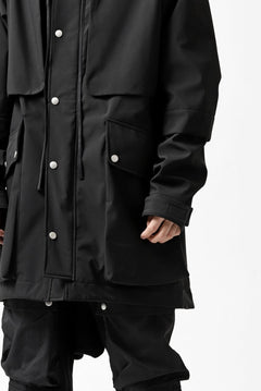 画像をギャラリービューアに読み込む, A.F ARTEFACT &quot;Trunk-Show&quot; LIGHT-WARMER MODS COAT / FLEECE BONDING NYLON (BLACK)