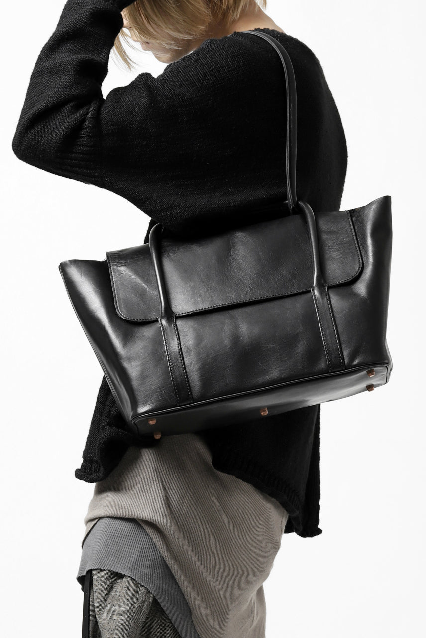 画像をギャラリービューアに読み込む, ierib ONE SHOULDER BOSTON BAG #2 / smooth horse leather (BLACK)