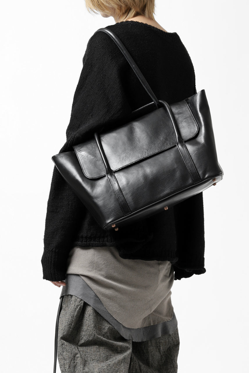 画像をギャラリービューアに読み込む, ierib ONE SHOULDER BOSTON BAG #2 / smooth horse leather (BLACK)