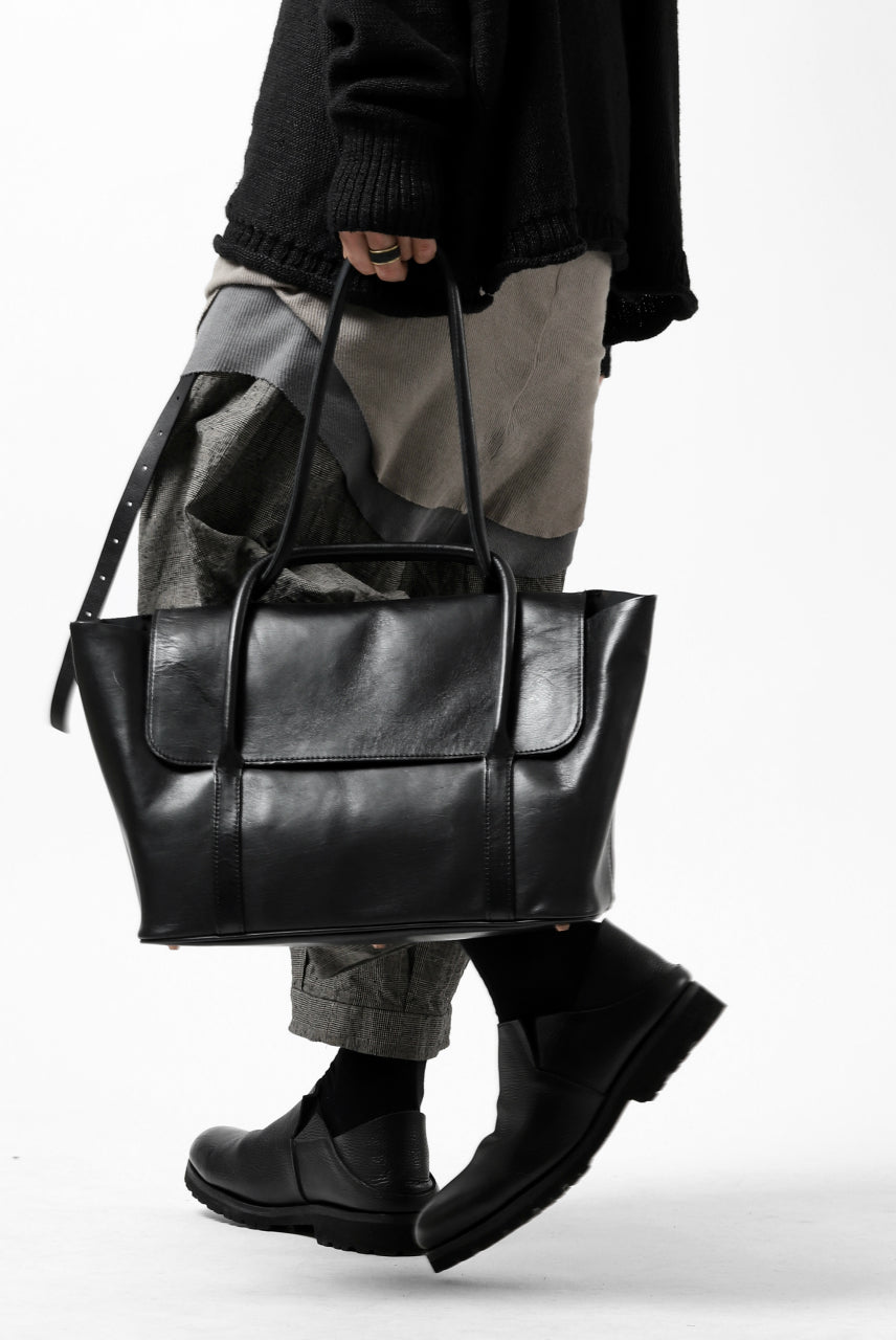 画像をギャラリービューアに読み込む, ierib ONE SHOULDER BOSTON BAG #2 / smooth horse leather (BLACK)