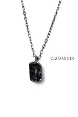 GASPARD HEX Black Tourmaline Pendant Small