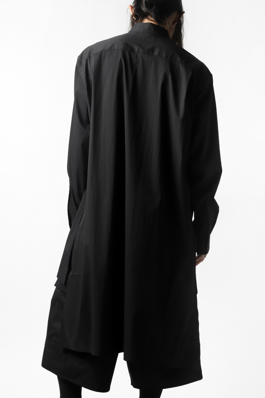 Y-3 Yohji Yamamoto CLASSIC LONG BACK STEP SHIRT (BLACK)