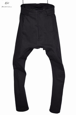 N/07　span-denim stretched sarrouel denim pants (BLACK)