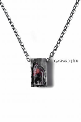 GASPARD HEX Quartz Inclusion Pendant Small 52cm chain