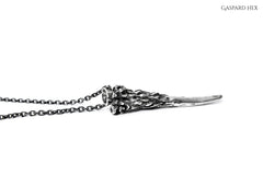 Load image into Gallery viewer, GASPARD HEX Small Horn Silver 80cm chain