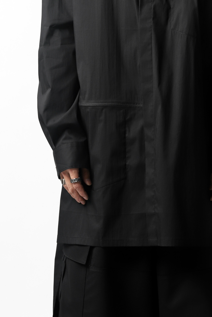 画像をギャラリービューアに読み込む, Y-3 Yohji Yamamoto CLASSIC LONG BACK STEP SHIRT (BLACK)