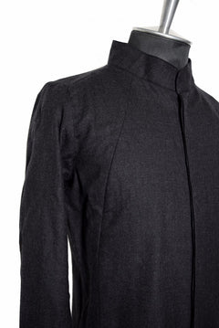 Load image into Gallery viewer, N/07 LONG SHIRT / Soft Amundsen SUPER120 (BLACK)