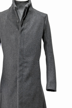 画像をギャラリービューアに読み込む, N/07 premium woolyarn cashmere coat anatomy stand collar (CHARCOAL BLACK)