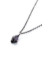 Load image into Gallery viewer, GASPARD HEX Lithos Pendant stealing silver with 3 rubies