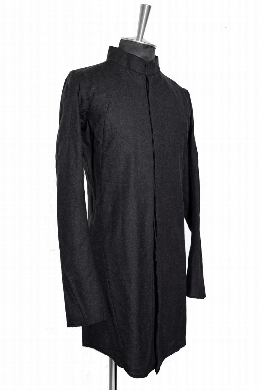 Load image into Gallery viewer, N/07 LONG SHIRT / Soft Amundsen SUPER120 (BLACK)