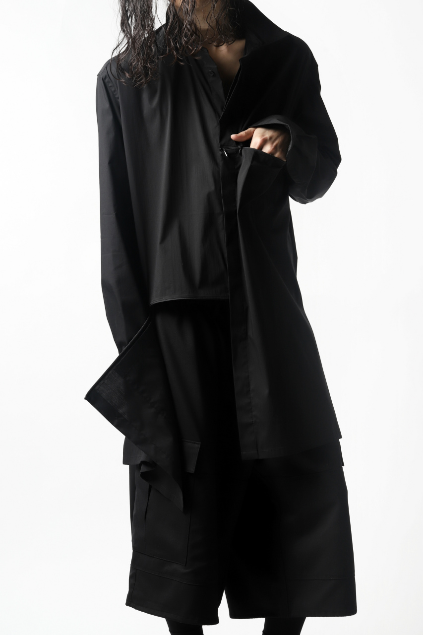 Y-3 Yohji Yamamoto CLASSIC LONG BACK STEP SHIRT (BLACK)