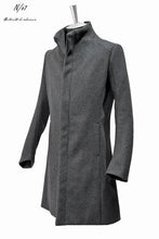 画像をギャラリービューアに読み込む, N/07 premium woolyarn cashmere coat anatomy stand collar (CHARCOAL BLACK)