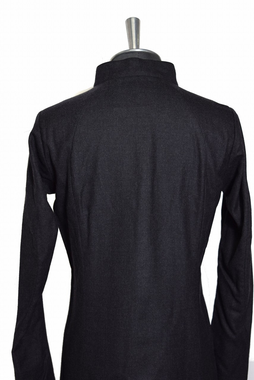 Load image into Gallery viewer, N/07 LONG SHIRT / Soft Amundsen SUPER120 (BLACK)