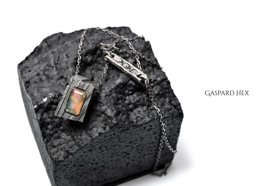 Load image into Gallery viewer, GASPARD HEX Faceted Opal Pendant Rectangle Shape