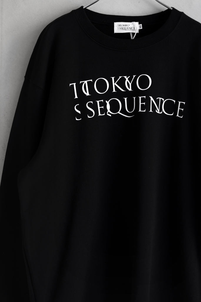 Load image into Gallery viewer, TOKYO SEQUENCE SWEAT TOP / LOGO (BLACK)